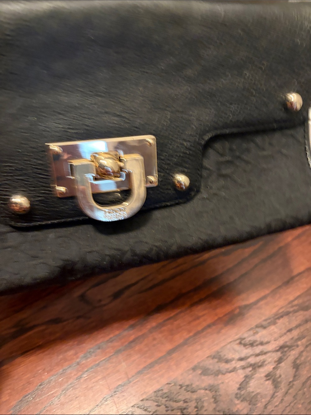 Men's Black Leather Crossbody Bag with Silver Hardware